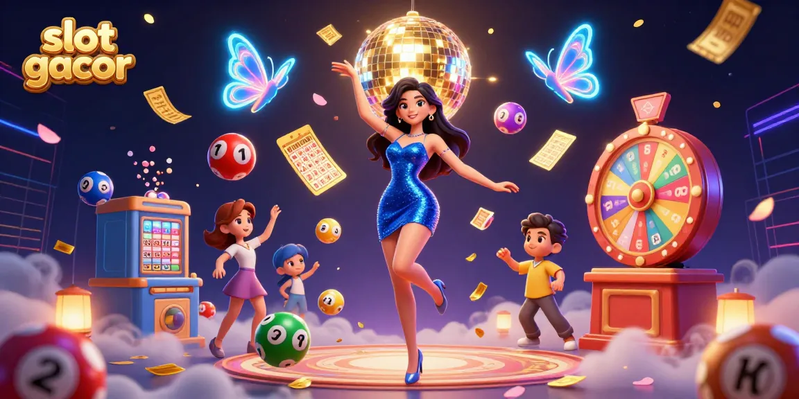 Experience slot gacor adventure with vibrant visuals of jackpots and lottery excitement.
