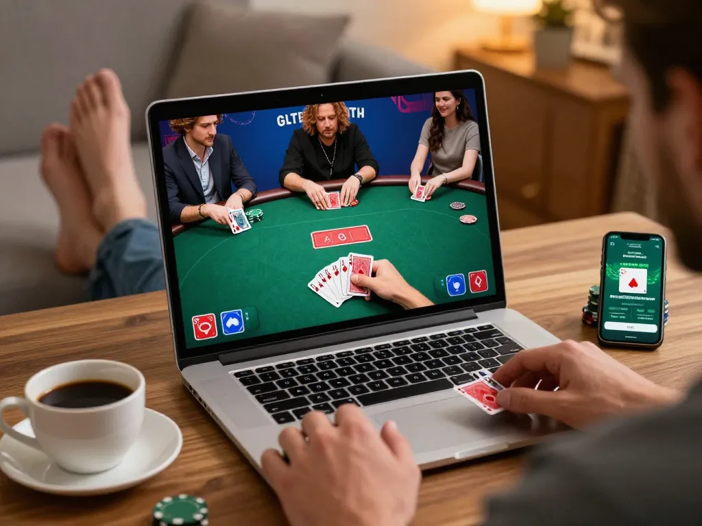 Pemain menikmati permainan poker online, mewujudkan semangat strategis dari permainan "spaceman".
