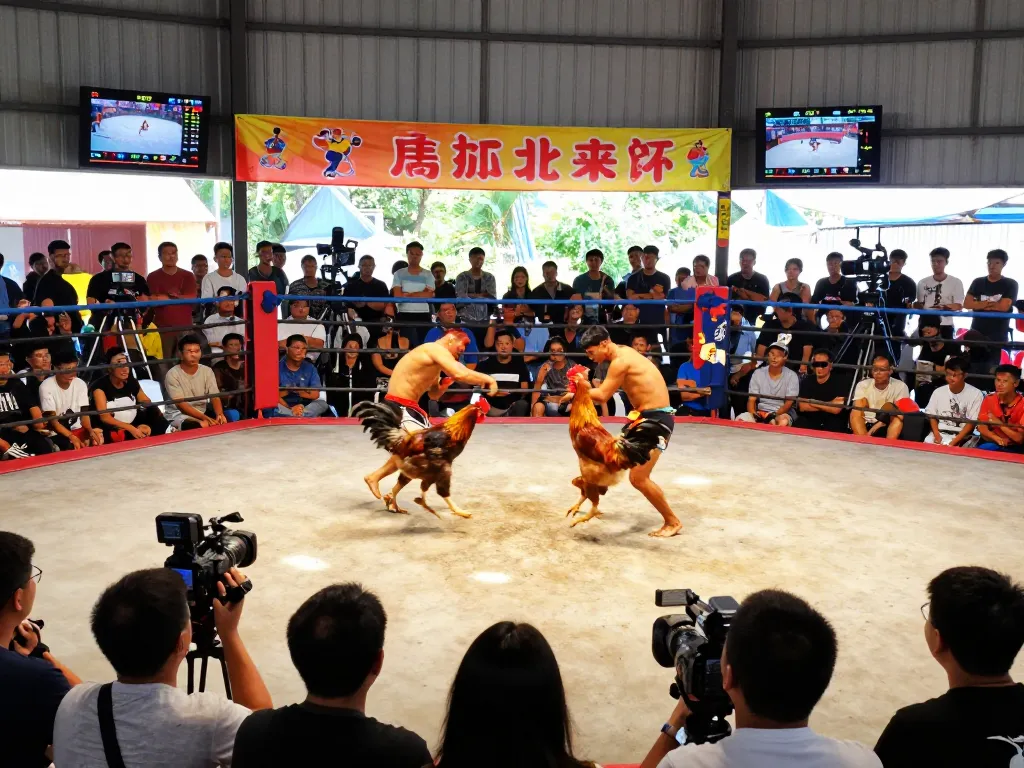 Watch trực tiếp đá gà tonhon with vibrant atmosphere and enthusiastic spectators during live matches.