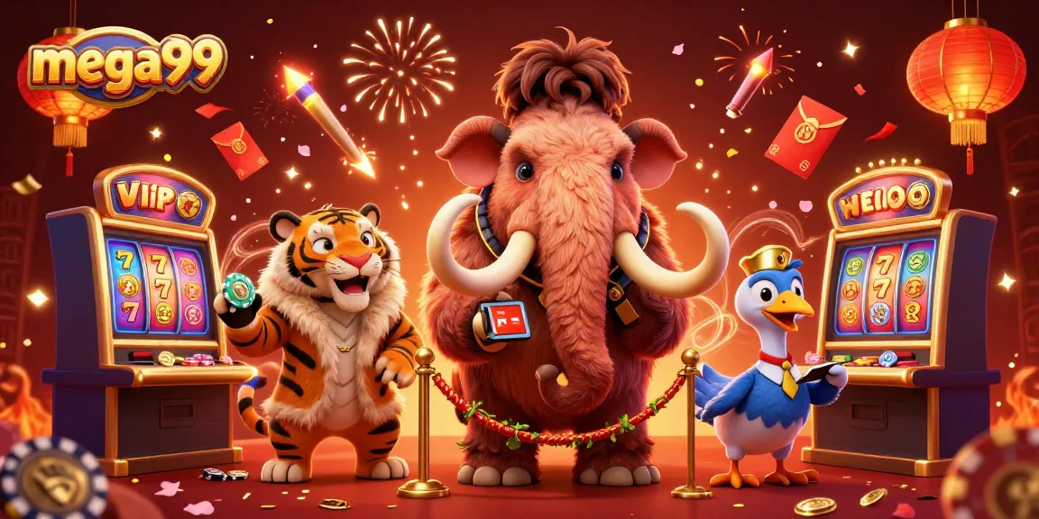 Join mega99 and experience the thrill of slots with dynamic casino elements in a vibrant scene.