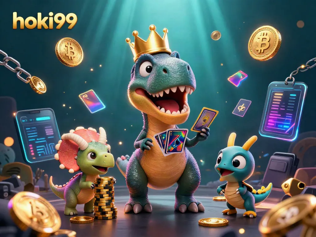 Permainan hoki99 yang seru dengan T-Rex, pterosaurus, dan triceratops di kasino virtual.