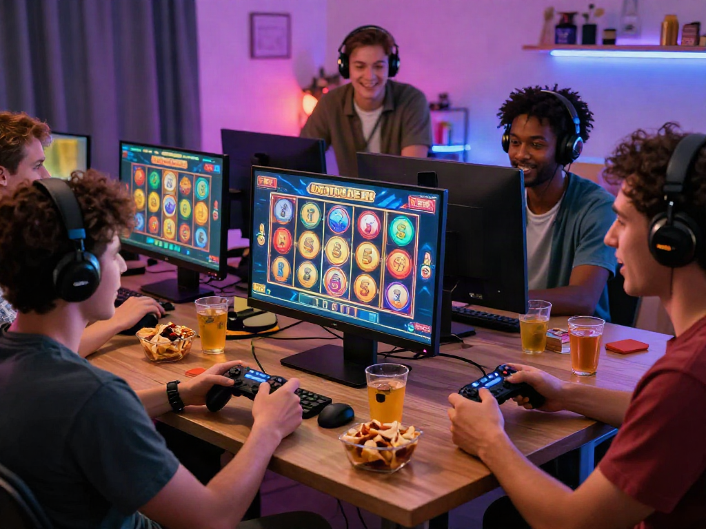 Pengalaman agen slot online dengan teman-teman menikmati permainan slot yang mengasyikkan di rumah.
