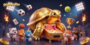 Experience the excitement of go88elite as animals play on a gigantic tortoise pinball machine.