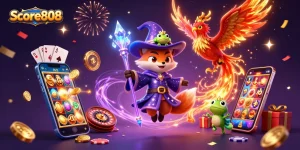 Engage with Score808's vibrant online casino through immersive gameplay with captivating visuals.